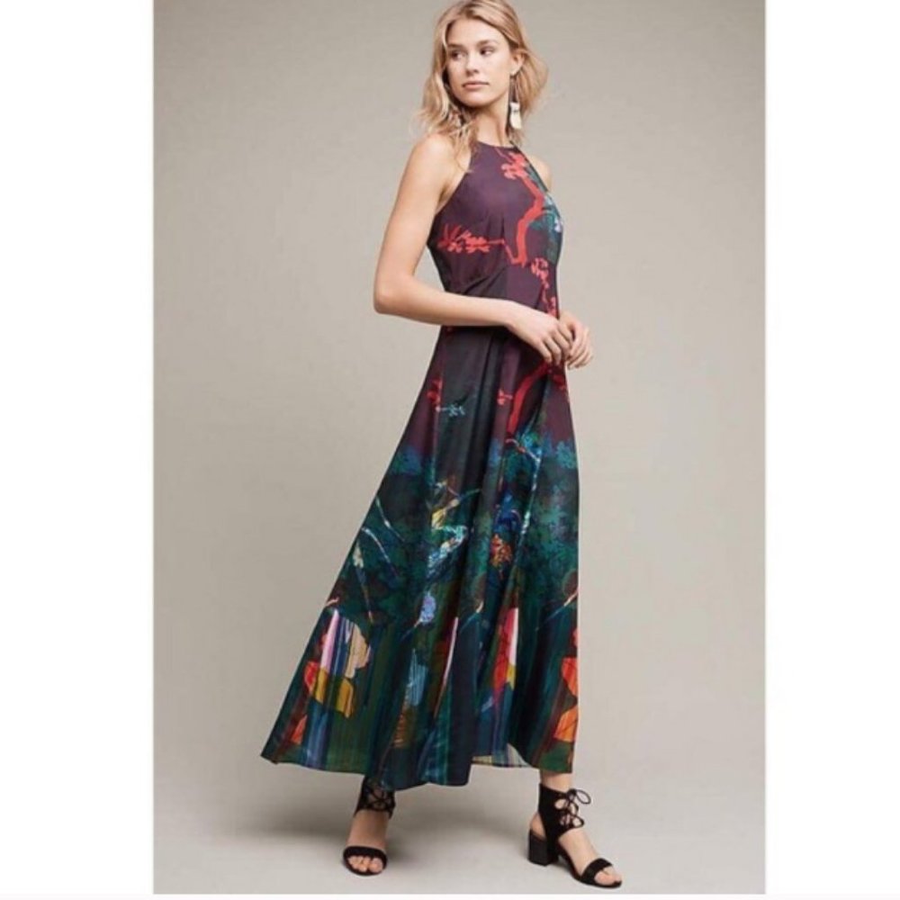 Moulinette Souers Anthropologie Floral Dress